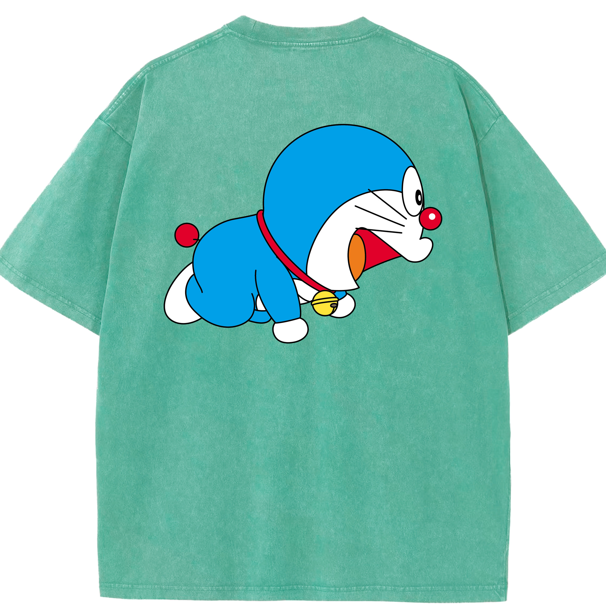 （画像用） ドラえもん Doraemon 綿100% ヴィンテージ風 半袖Tシャツ（背面プリント）